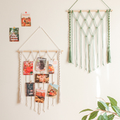 卡片墙面装 饰照片墙挂毯明信片收纳幼儿园教室布置创意壁饰挂件