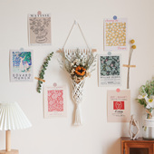 干花卡片挂毯挂件墙面立体装 饰宿舍出租房改造玄关ins风文艺墙饰