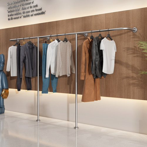 不锈钢拉丝银加粗28圆管服装展架