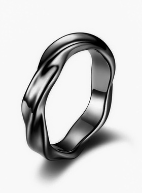 莫比乌斯钛钢小众情侣对戒