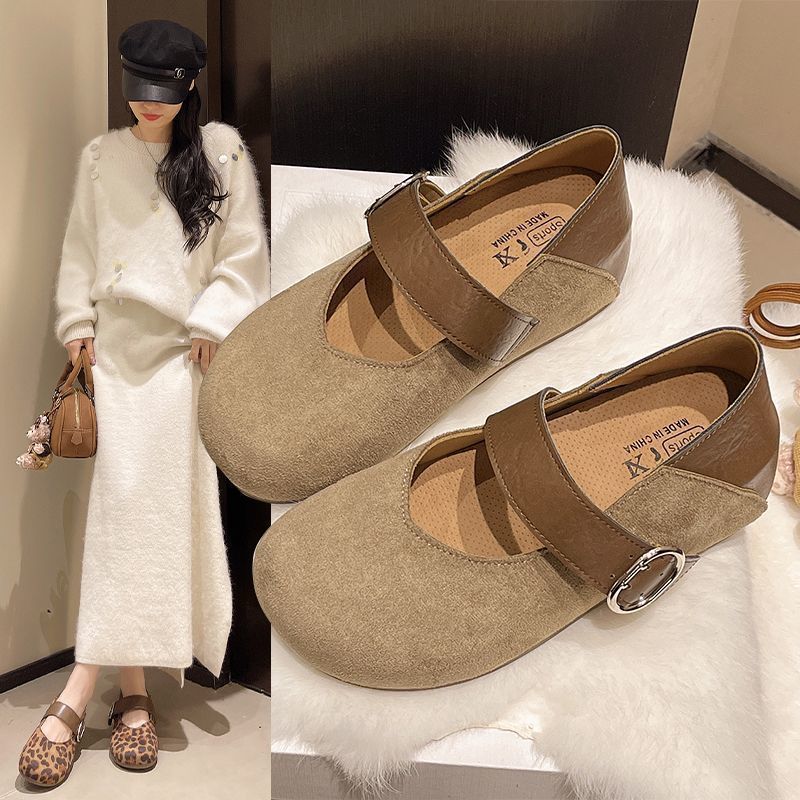 内增高玛丽珍鞋女2025秋季新款百搭潮轻便软底勃肯鞋豹纹浅口单鞋