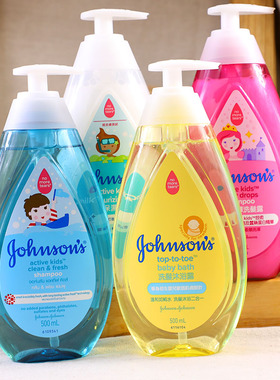 香港强生婴儿洗发露500G清爽牛奶保湿温和无泪配方BB新生宝宝进口