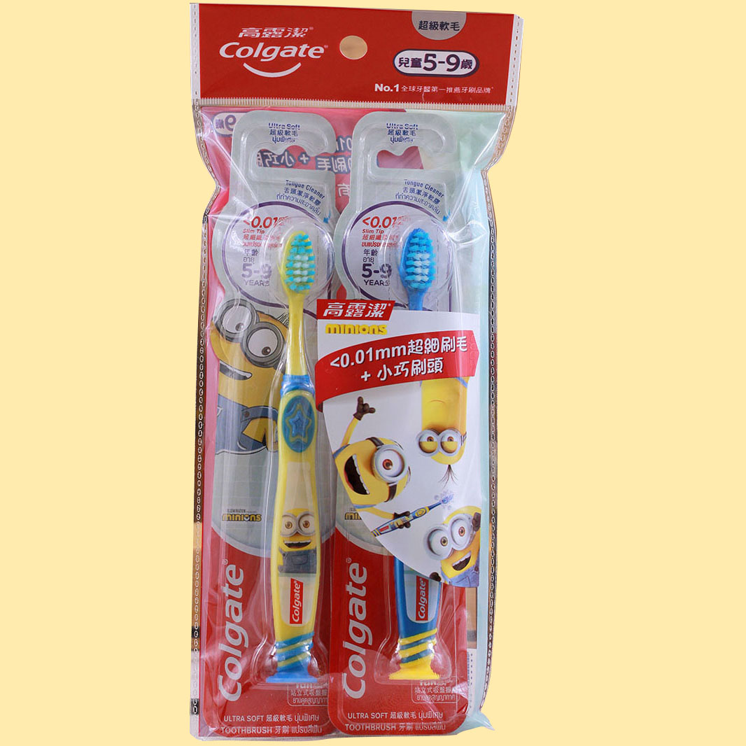 进口卡通高露洁儿童牙刷2-9岁