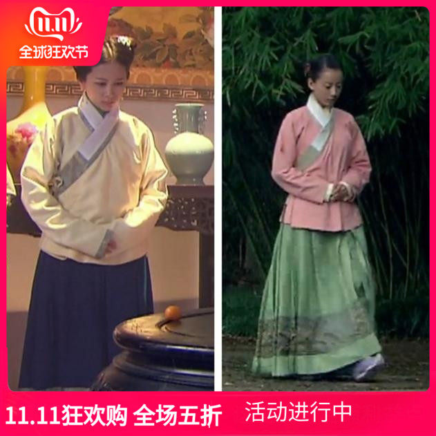 明朝服装女丫鬟古装侍女服汉服宫女服宫廷佣人女仆古代百姓民女服