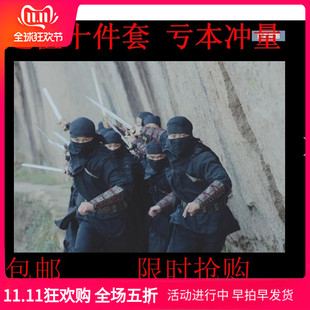 蒙面黑衣人服装古代夜行衣刺客侠客服装黑侠盗大盗土匪黑衣人服装