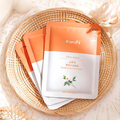 韩佳妮山茶花菁萃水凝面膜保湿提亮改善红敏肌贴片面膜