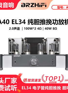 伟良A40纯胆EL34电子管推挽HIFI功放机人声利器功率40WX2推力强大