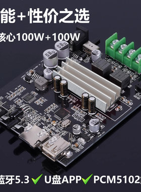 家用桌面200W功放机5.3蓝牙伟良
