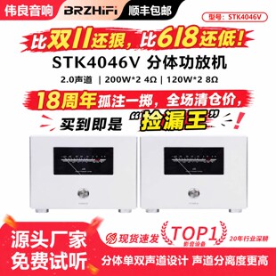 伟良200W大功率分体单双声道STK4046V线路HIFI功放机纯后级
