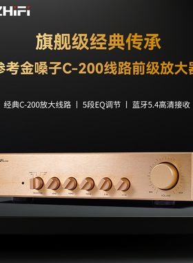 伟良音响BRZHIFI参考金嗓子线路C-200纯甲类前级前置放大器带遥控