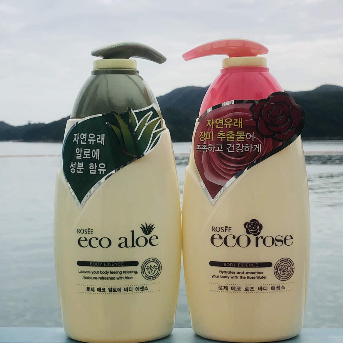 香港代购 韩国ecopure露姿有机 芦荟/玫瑰 润肤精华乳身体乳500ml