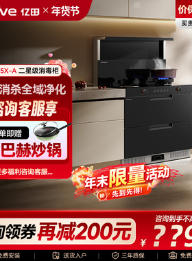 小志系列◆亿田D25X二星消毒柜集成灶家用一体灶台