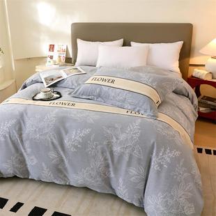 纯棉加厚磨毛被套单件全棉被单单人被罩冬150x200x230床上三件套
