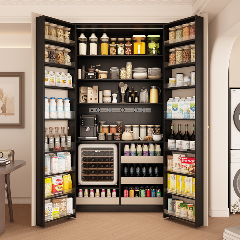 美式实木风零食柜餐边柜酒柜一体