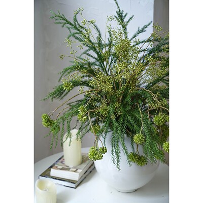 喜树果果鲜切枝野趣绿植插花