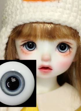 BJD眼珠眼睛自然灰蓝玻璃3468分ob11可用10mm12mm14mm16mm小虹膜