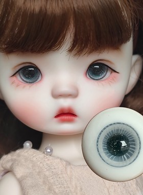 BJD眼珠眼睛自然灰色玻璃3468分ob11可用10mm12mm14mm16mm小虹膜