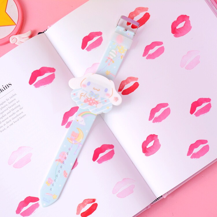 日韩原宿风卡通可爱美乐蒂双子星大耳狗电子表少女心ins手表学生