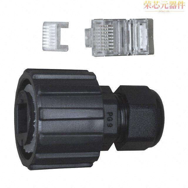 17-10001原装「CONN MOD PLUG 8P8C SHIELDED」正品
