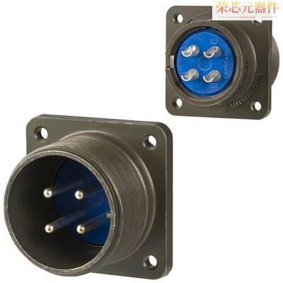 97-3102A-20-4P原装「CONN RCPT MALE 4P SILV SLDR CUP」正品