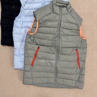 台州鸟家冬季CV排骨羽绒马甲鹅绒内胆男女同款保暖背心轻薄羽绒服