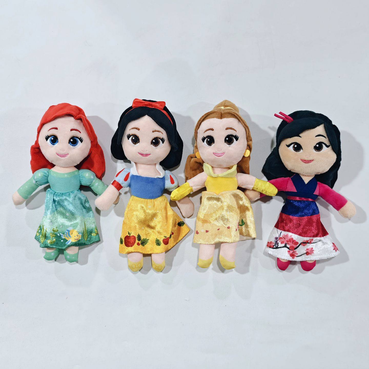爱丽儿Ariel花木兰白雪公主贝儿公主人偶公仔毛绒玩具手拿布娃娃