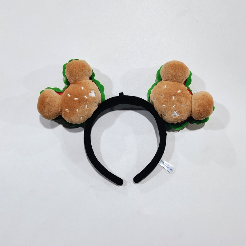 米奇米老鼠Mickey儿童女生可爱卡通汉堡毛绒发箍发卡发带头饰礼物