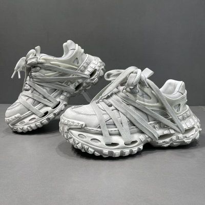 男款真皮老爹鞋小众设计2025夏季新款厚底鞋子复古做旧休闲运动鞋