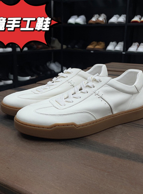 广州手工鞋真皮头层牛皮小白鞋男潮流百搭小众设计感男鞋休闲板鞋
