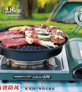 2020新品绿色岩谷ZKZ-18F防风卡式炉燃气炉瓦斯炉野炊户外炉具炉