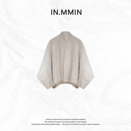 IN.MMIN秋冬羊毛拉绒厚款开衫