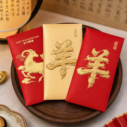 羊年红包2027春节高档利是封通用