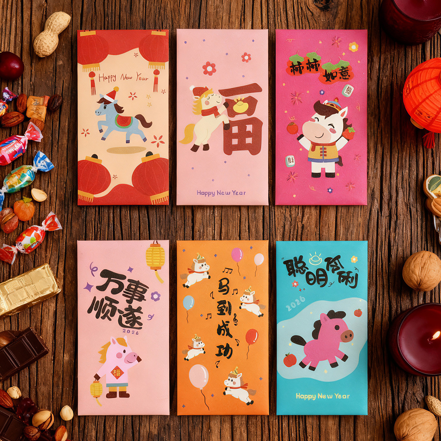 聪明伶俐可爱萌小马红包袋过年儿童压岁钱2026马年春节拜年利是封