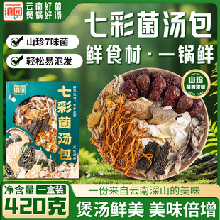 滇园七彩菌汤包礼盒420g云南特产菌汤包煲汤食材火锅底料汤料包