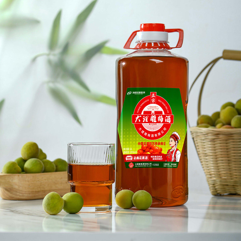 大理雕梅酒25度5L大桶装云南特产花果酒雕梅酒高粱酒配制酒