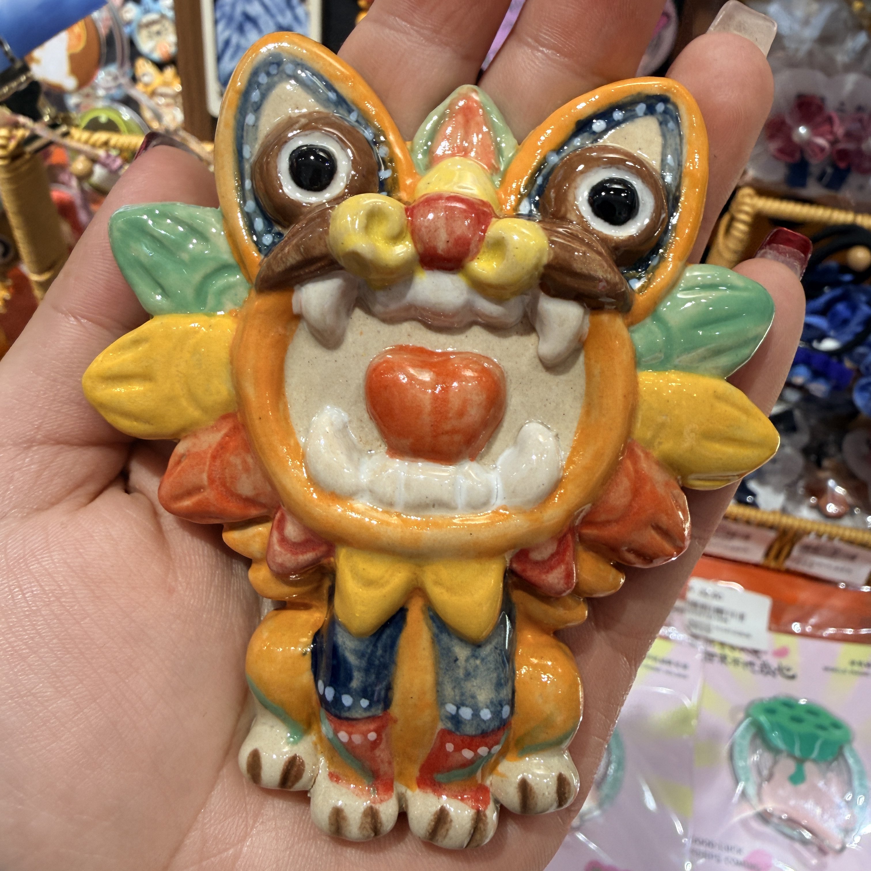 滇园文创陶瓷瓦猫冰箱贴云南非遗瓦猫摆件桌面装饰品旅游纪念品