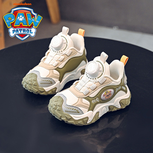 男童儿童鞋子2025春秋透气网面休闲男童1-2-3-4岁5防滑皮面运动鞋