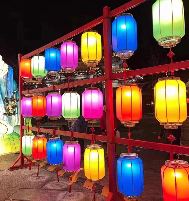 彩色灯笼电池灯泡户外防水2026景区汉服拍照中国风中秋花灯灯笼墙