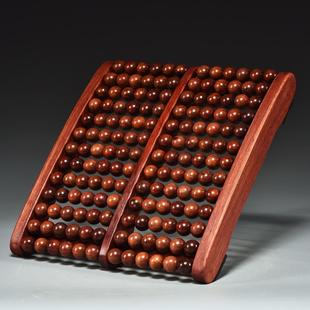 老人穴位仪家用按脚器脚部足疗仪 缅甸花梨嵌酸枝足底按摩器滚轮式