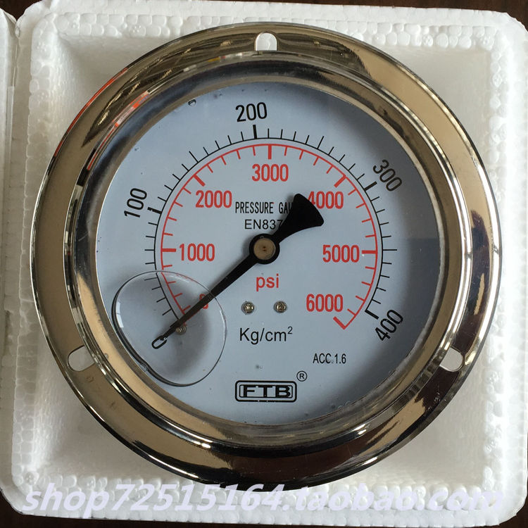 100mm双叶ftb轴向带边耐震压力表