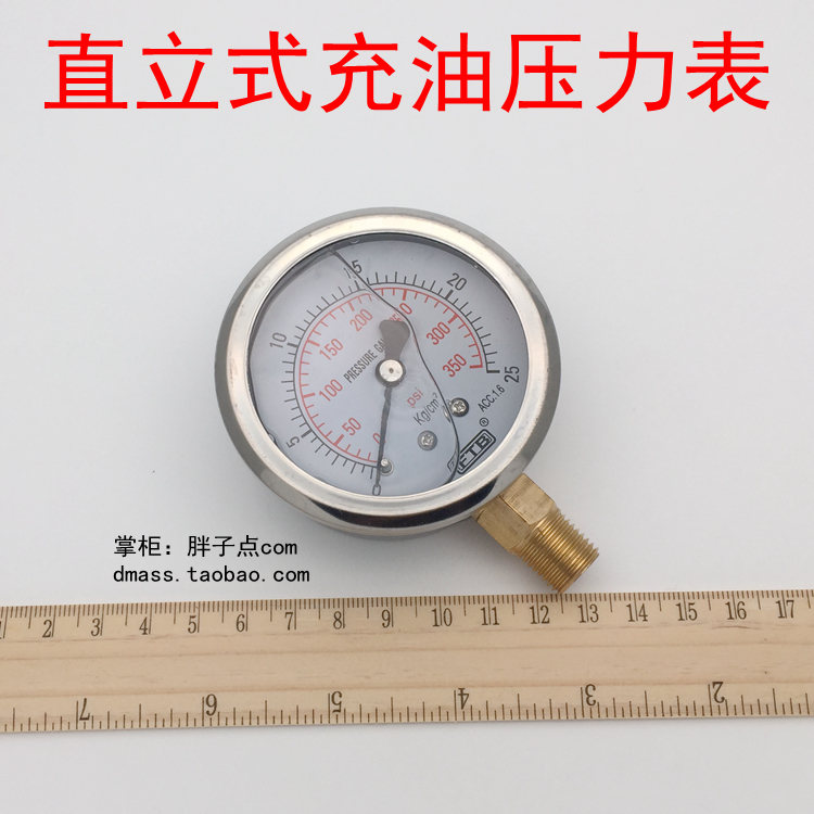 直立式螺纹充油压力表