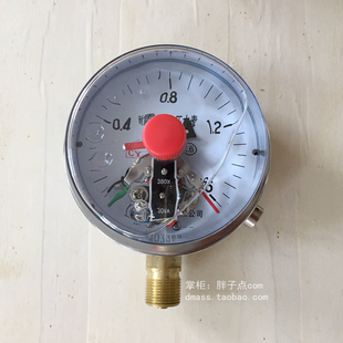 YNXC100耐震电接点压力表0-1.6MPA油压表接头M20*1.5磁助式30VA