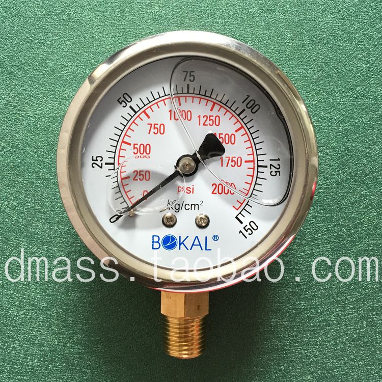 150kg1/4PT立式油压表