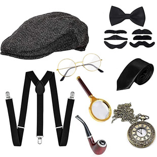 role playing suit 1920s top party Vintage hat Gatsby
