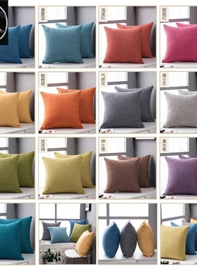 Solid-colored throw pillows Pink Cushions velvet backrest