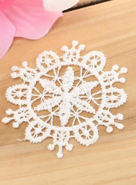 1pcs White Mini Cute Snowflake Shape Appliques Patch Embroid