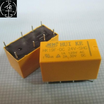 Hk19f-dc12v-shg Huike original signal relay 8-pin 1a, hk19f-