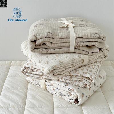 婴儿包被四层纱布毯包巾