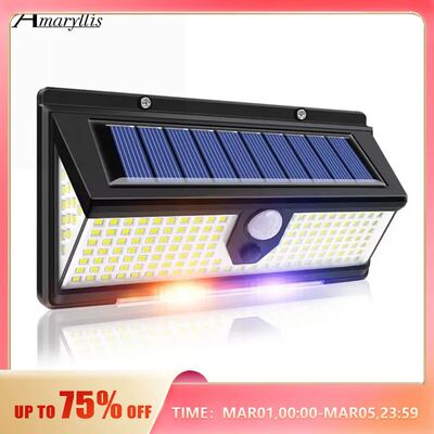 190led Solar Led Light Outdoor Garden Decoration Wall Lamp W