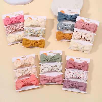 3Pcs/set Baby Girls Headband Infant Hair Accessories Bow New